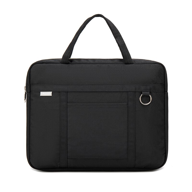 Shouldcat Laptop Tas 14 Inch Waterdichte Effen Kleur Notebook Tas A4 Document Aktetas Tas: Black