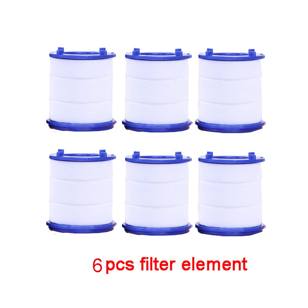 Eheh 3 funktion klor fjernelse filter belufter synkehoved rense vandhane filter 360 drejeligt vandbesparende stænktæt: 6 pc filterelementer