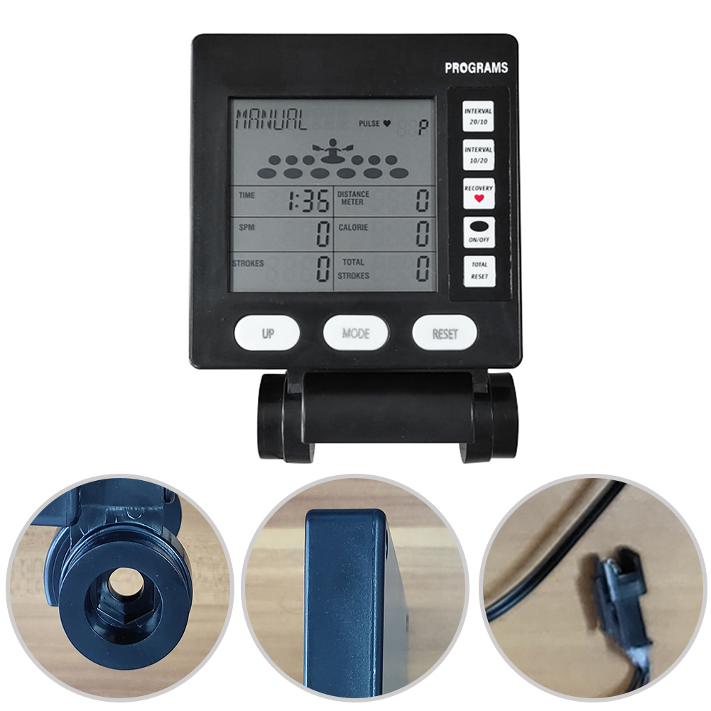 Fitness Training Rowing Machine Counter LCD Display Counter Exercise Monitor Calorie Tracking Features Fitness Equipment Monitor