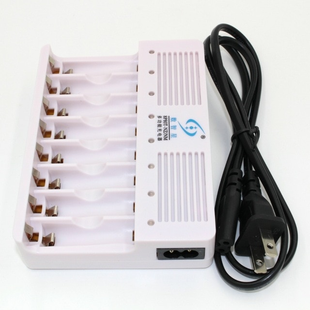 8 ports channels tanks1.2v Ni-MH and 1.6v NiZn aa aaa Rechargeable BATTERY CHARGER auto stop charging overcharge protect