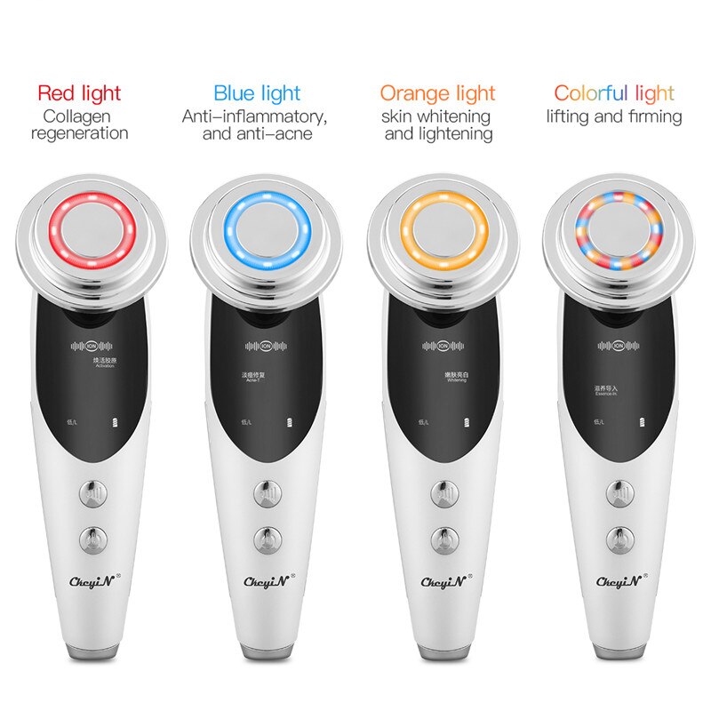 Led Photon Huidverjonging Schoonheid Instrument Sonic Trillingen Thermische Porie Diepe Reiniging Massager Comprimeren Eye Massager 31