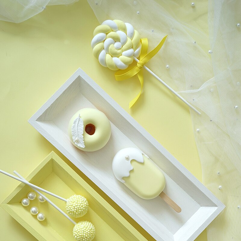 Lollipop Twist de simulación, accesorios de Lollipop Rosa lindo Lollipops decoración para fotografías, de simulación de dulces