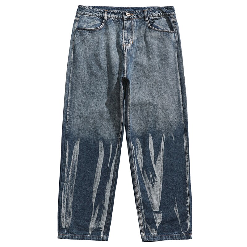 Hip Hop pantalones vaqueros rectos Streetwear Casual Denim Pantalones de Hombre Ropa coreana Cargo pantalones ropa Kpop apilados Jeans hombre
