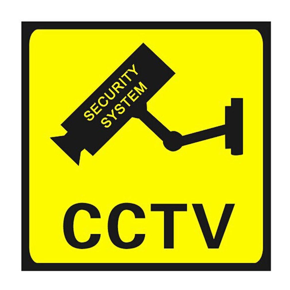 Autocollants de caméra de Surveillance 24 h, 10 pièces, moniteur de sécurité CCTV, autocollants d&#39;avertissement mural, étiquettes étanches 110x110mm