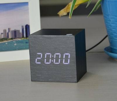 FiBiSonic Upgrade LED Alarm Clock,despertador Temperature Sounds Control LED display desktop Digital table clocks: black white