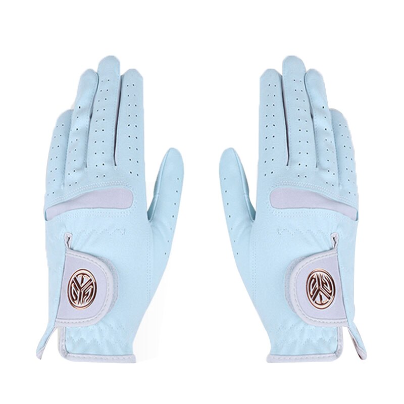Roze Blauw Links Rechts Handen Anti-slip Ademende Microvezel Doek Golf Handschoenen Wanten Outdoor Golf Sport Hand beschermen