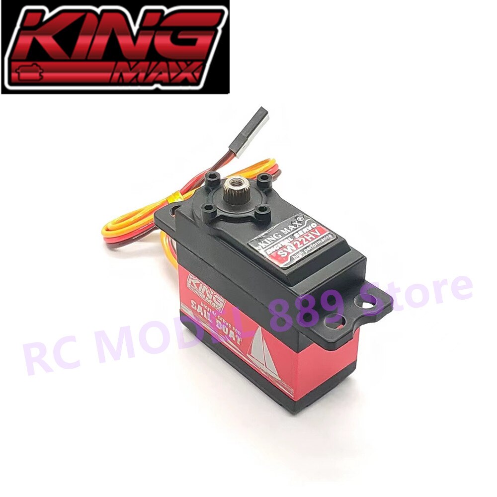 Kingmax SW22HV 68g 22kg.cm digital metal gears sail winch servo 1--7T programmable dual ball bearings waterproof RC Sail boat