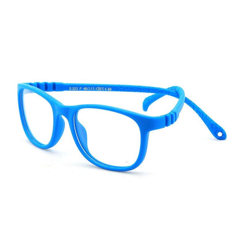 AIMISUV 2022 Ultralight TR90 Flexible Glasses Frame Kids Square Optical Silicone Clear Eyeglasses Children UV400