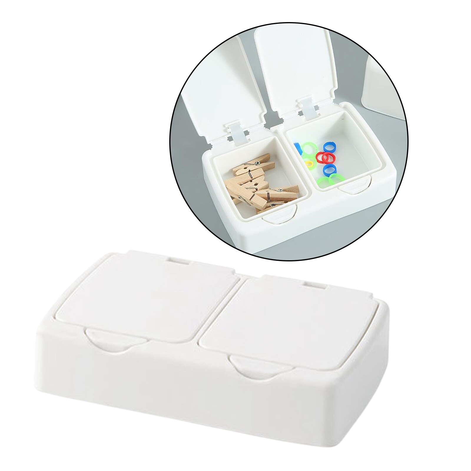 Household Table Sorting Box Small Articles Storage Box Tablet Storage Single: Double