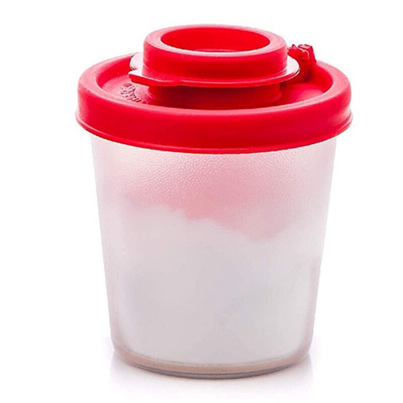 ! Salt And Pepper Shakers Moisture Proof ,Salt Shaker With Red Covers Lids Plastic Airtight Spice Jar Dispenser