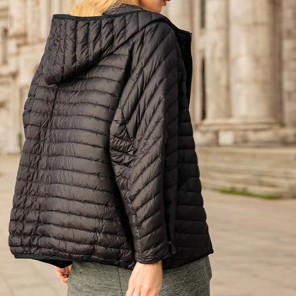 Winter Short Puffer Jacket Women 90% White Duck Down Coat Loose Female Feather Parka Hooded Outwear Warm