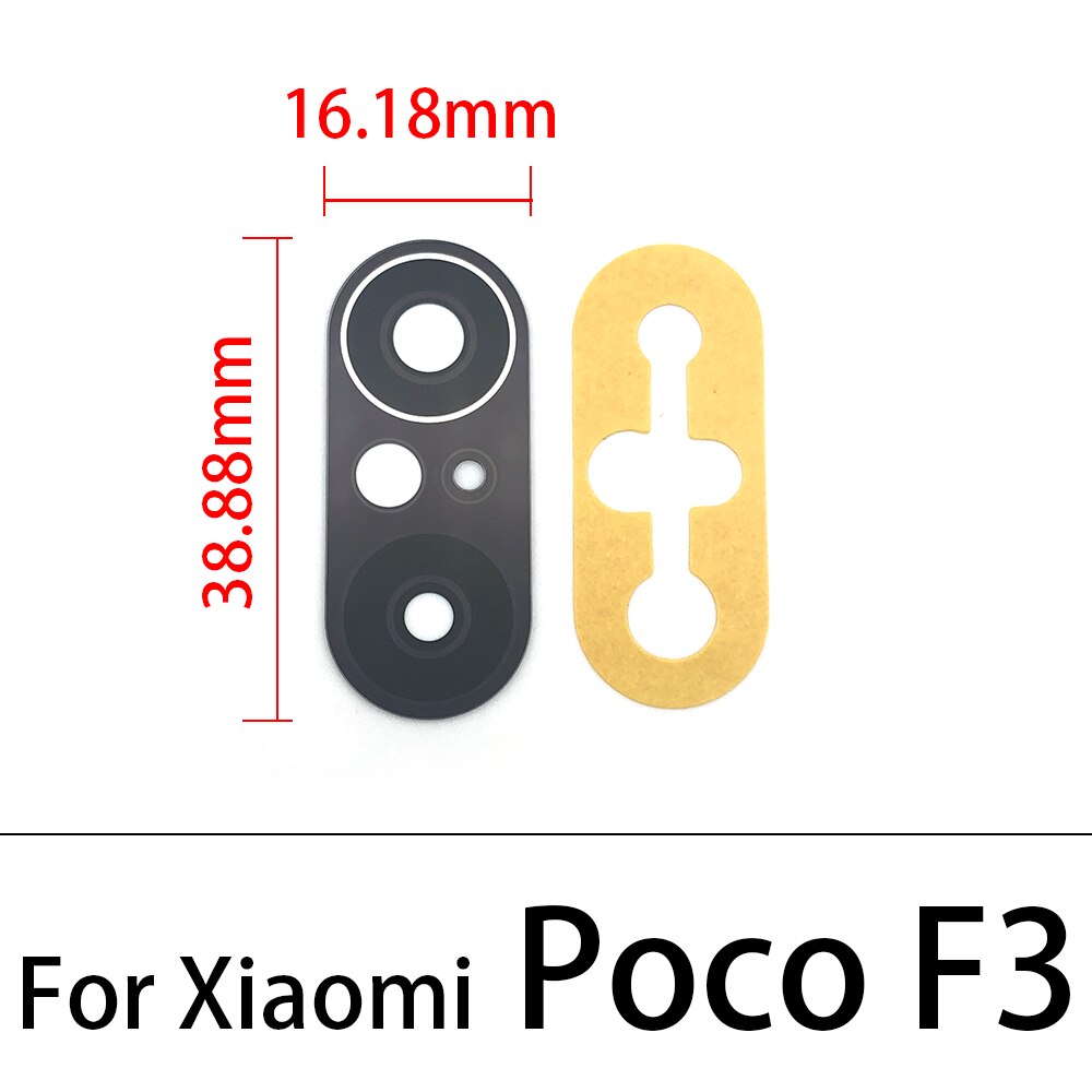 10 Stuks Achter Terug Camera Glazen Lens Voor Xiaomi Poco M3 / Poco F3 5G / Poco X3 Nfc f2 Pro F1 Gt Sticker Vervangende Onderdelen