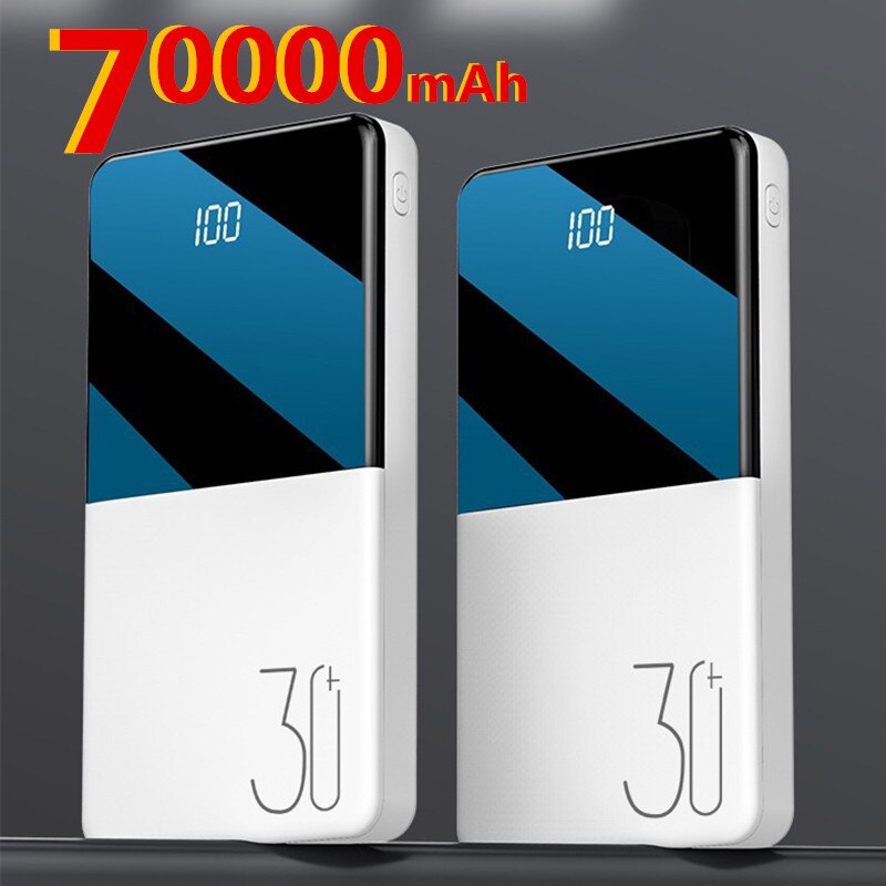 Accumulatori E Caricabatterie Di Riserva Senza Fili del Caricatore 70000mAh portatile Mobile Ultra Ad Alta Capacità di Ricarica Veloce USB Batteria ESTERNA Ultra Sottile Caricatore