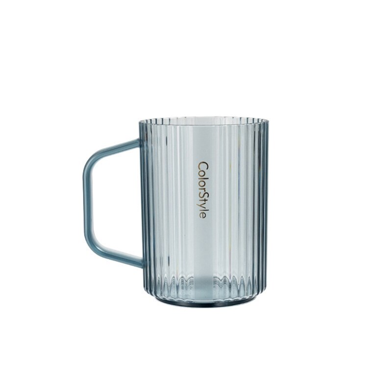 Simple Striped Bathroom Tumblers Plastic Mouthwash Cup Coffee Tea Water Mug Home Travel Toothbrush Holder Cup Drinkware Tools: L1