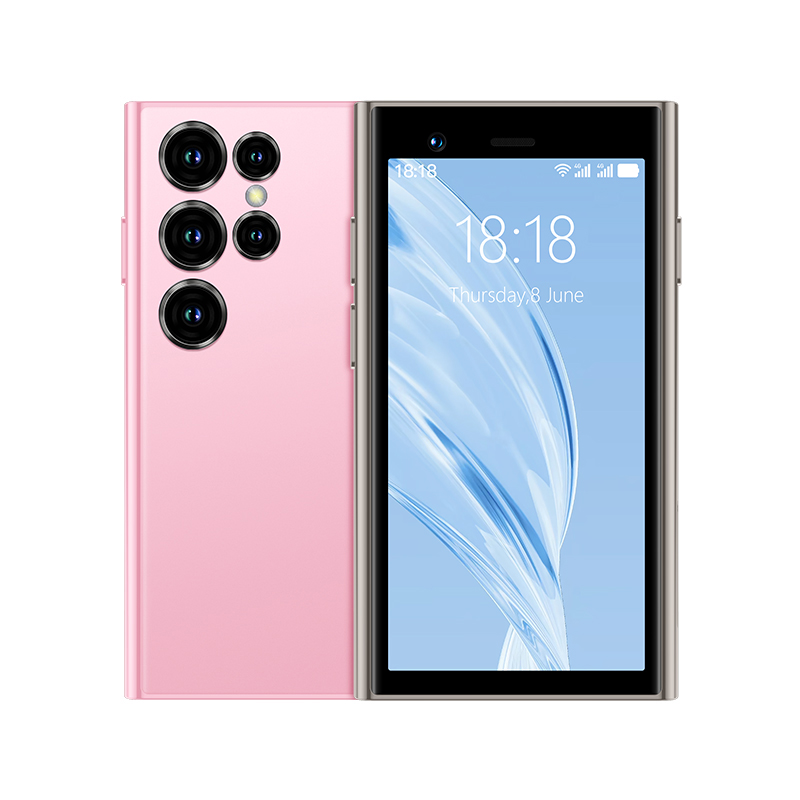 El teléfono inteligente 4G más pequeño del mundo, SOYES S24 Pro Max de 3 pulgadas, hace un debut impresionante. Desbloqueo facial+Selección multicolor 2400mAh: Rosa