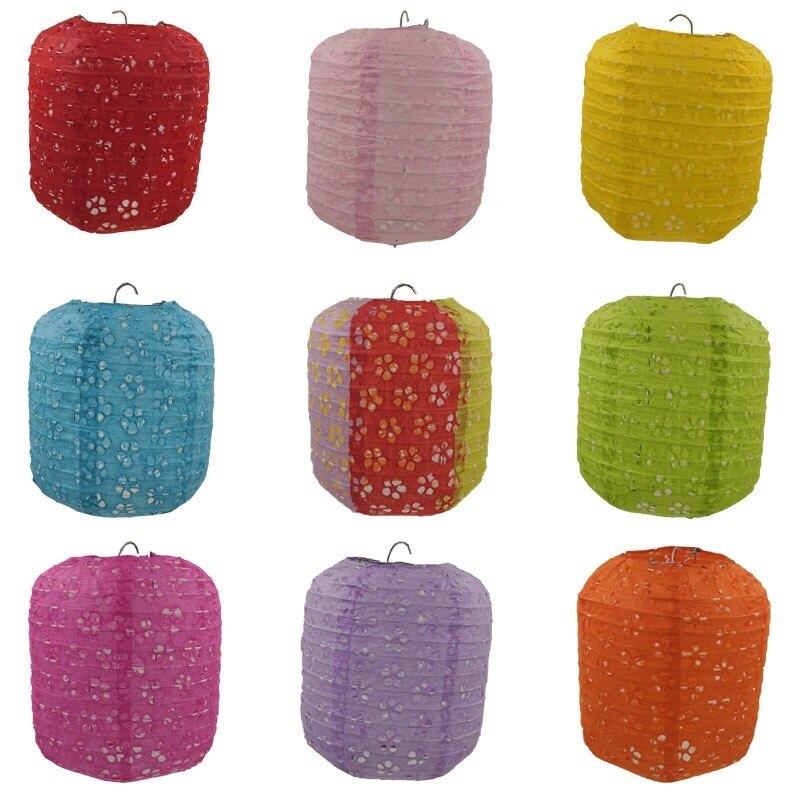 8-10-12-14-16Inch Chinese Style Hollow Paper Lanterns Wedding Paper Party Decoration Supplies Children DIY Lanterns