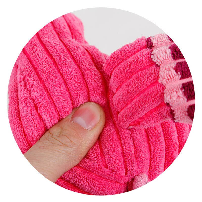 Mordedores de juguete para perros pequeños, mordedores de Flamenco de peluche, Chihuahua, Bulldog Francés, sonido chirriante interactivo, suministros para Mascotas