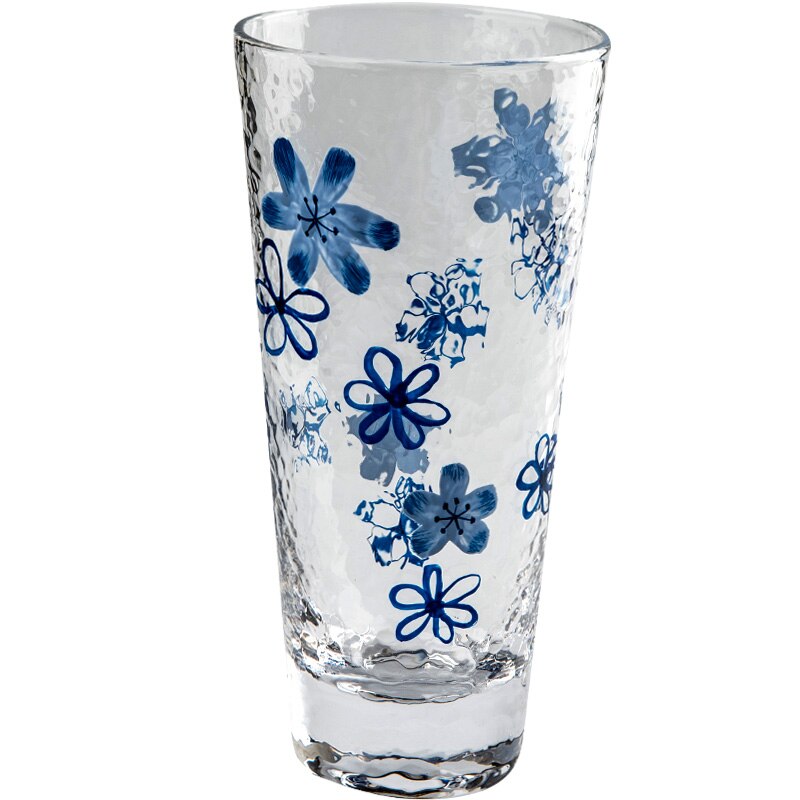 Japansk handmålad glas hammare fruktjuice vin kopp te vatten drickskopp