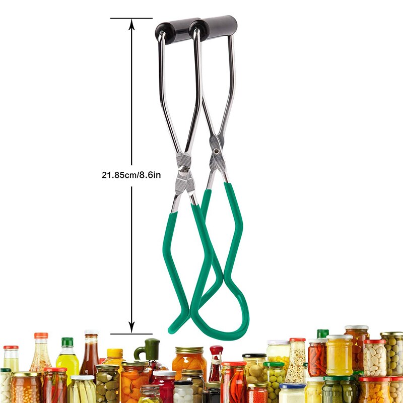 2 Pieces Canning Jar Lifter Tongs Stainless Steel Jar Lifter with Grip Handle for Home Kitchen: Default Title