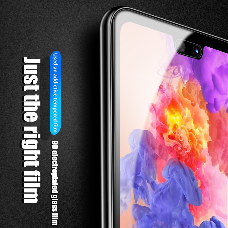 9D Full glue tempered glass on honor 10 lite 9 light screen protector For huawei honor 8s 8c 8x 10i 20 pro 9x safety protective