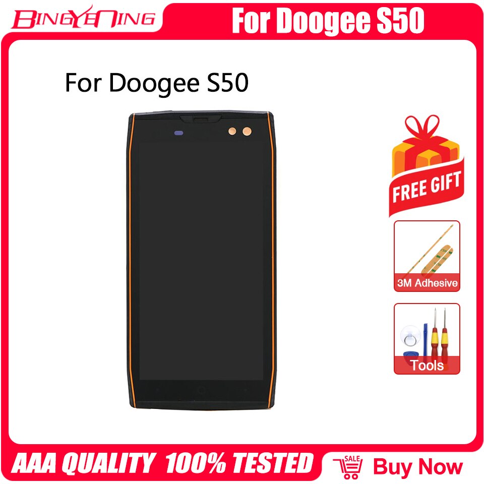 BingYeNing For DOOGEE S30/S40/S50/S60/S60 Lite/S70 Screen Assembly + Frame Assembly Feplacement