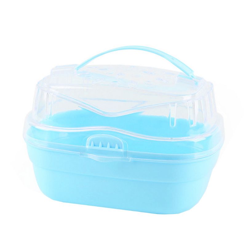 Caja de transporte para hámster, transportadora de mascotas pequeña, portátil, casa de vacaciones para ratón H55A