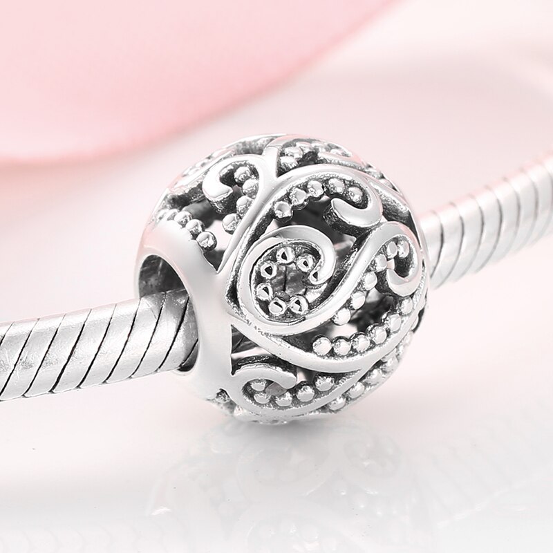 Authentic 925 Sterling Silver Bead Bow Crown hollow out Beads for Jewelry Making fit JIUHAO Bracelet Necklace Jewelry: PC0288