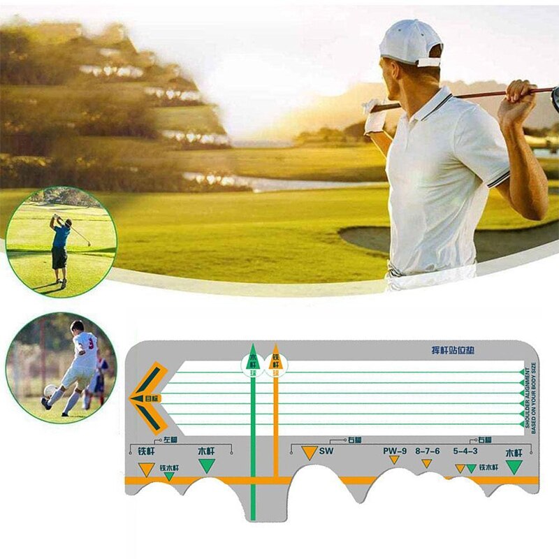 Golf Station Board Swing Trainer Practice Corrective Posture Beginners Batting Calibration Training Golf Accessori