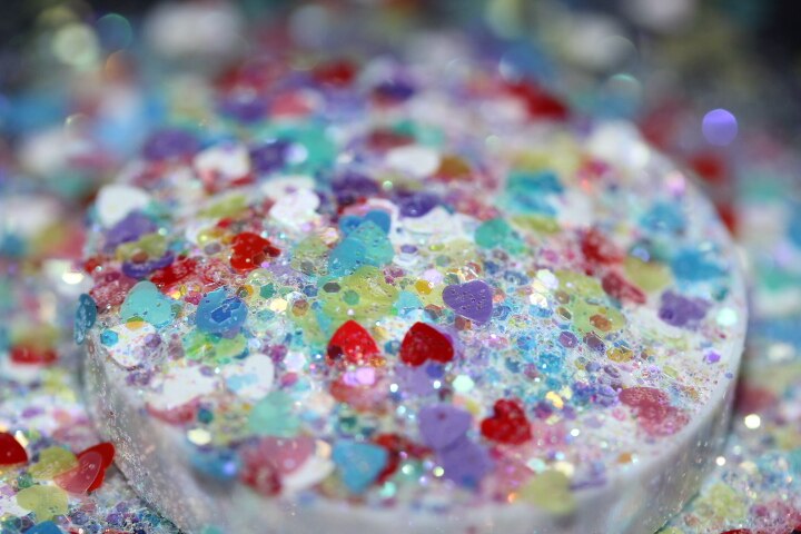Matte Hart Wit Glitter Mix, Resin Opal Effecten, Multi-Vorm, Pastel Kleur, Holografische, hars Opal Glitter