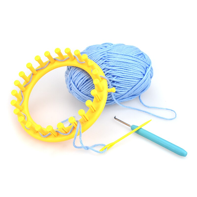KOKNIT 14CM Yellow Classical Round Circle Hat Knitting Knit DIY Tool Kit Randomly Colors Knitting Loom For Women