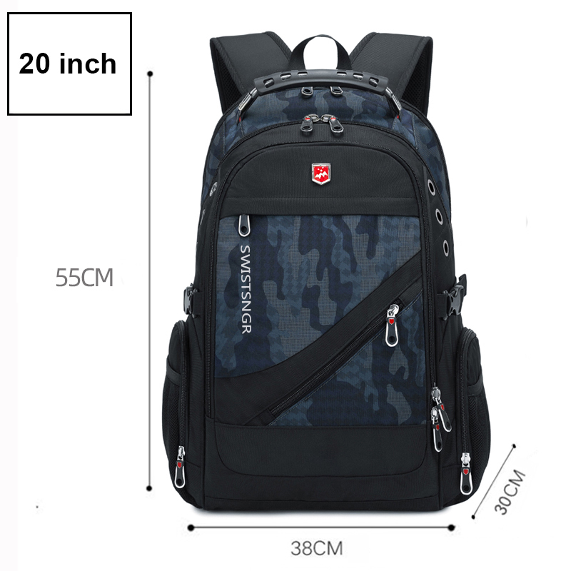 Neuer wasserdichter Herren-Rucksack für 17-Zoll-Laptops, USB-Ladetaschen, Damen-Reiserucksack für Flugzeuge, Jahrgang-Schultasche, Mochila: orange