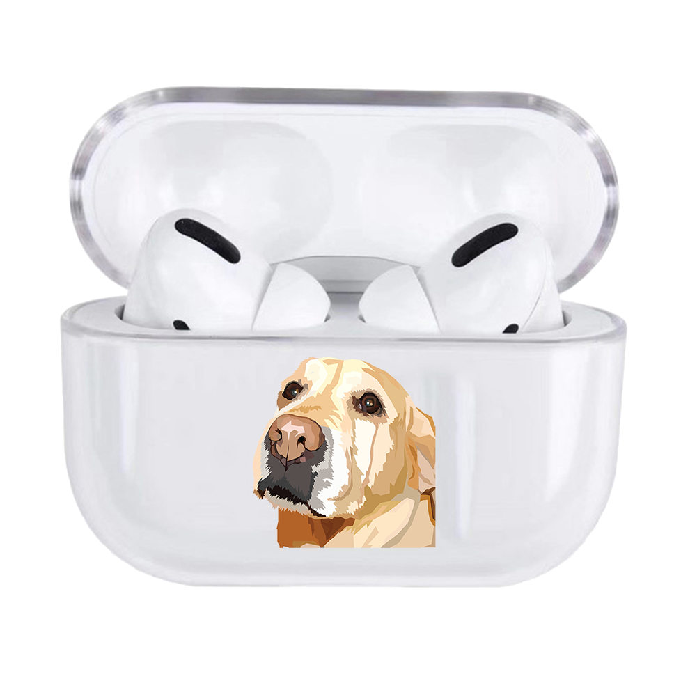 Cute Dog Labrador Retriever Airpod Cases 3 for 2 1 Pro Pods Gen Air Pods Pro Cover Lovely Pet Earphone Cartoon Box Coque: XS / Yellow
