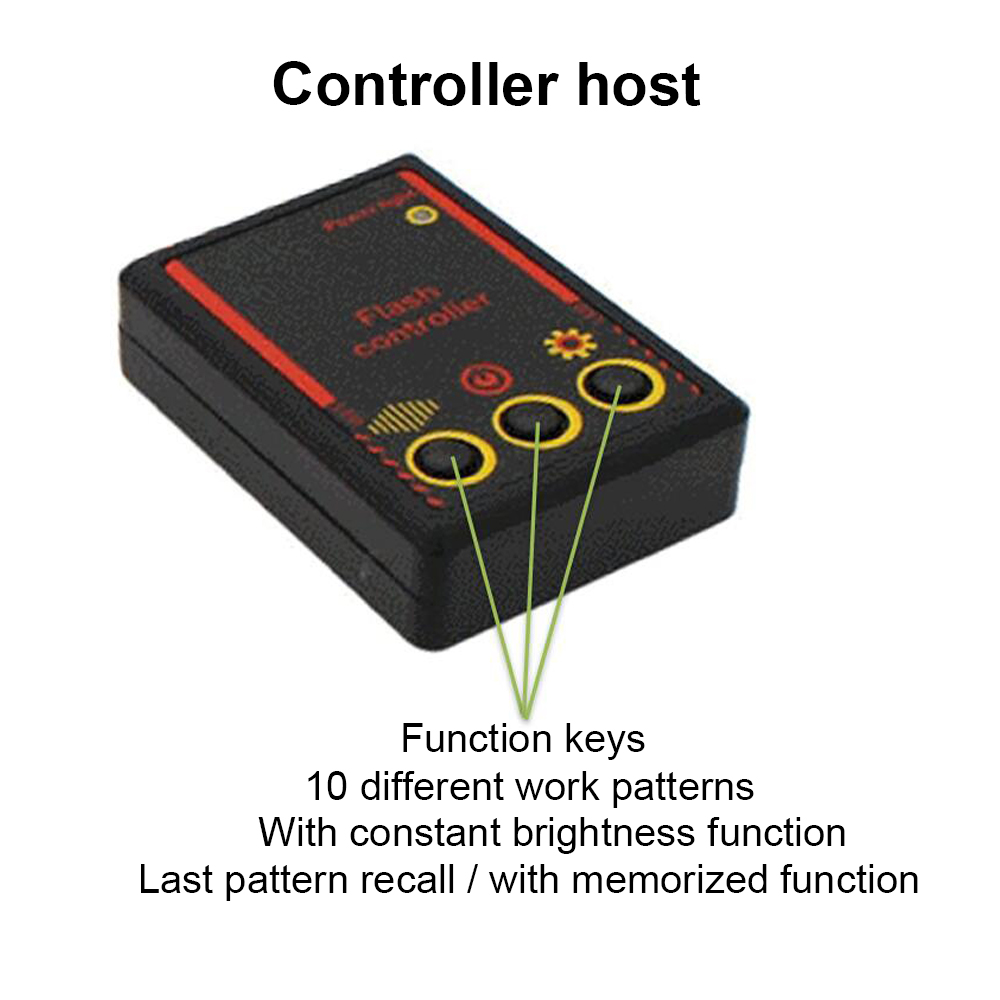 Luz LED para parrilla de coche 4 en 1, luces LED de advertencia intermitentes, barra, camión de bomberos, motocicleta, policía, lámpara de emergencia, lámpara para remolque SUV, 12/24V