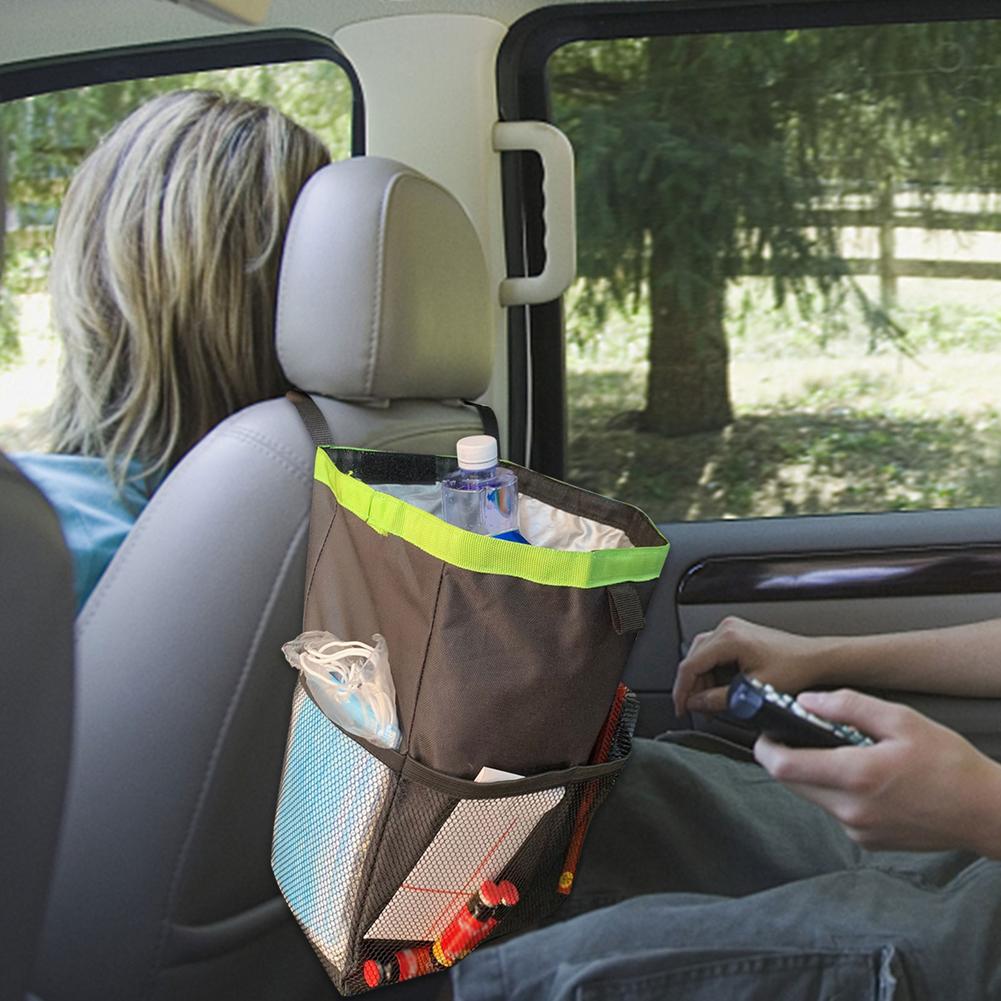 1Pc Zwarte Auto Prullenbak Pack Tas Met Deksel Wat