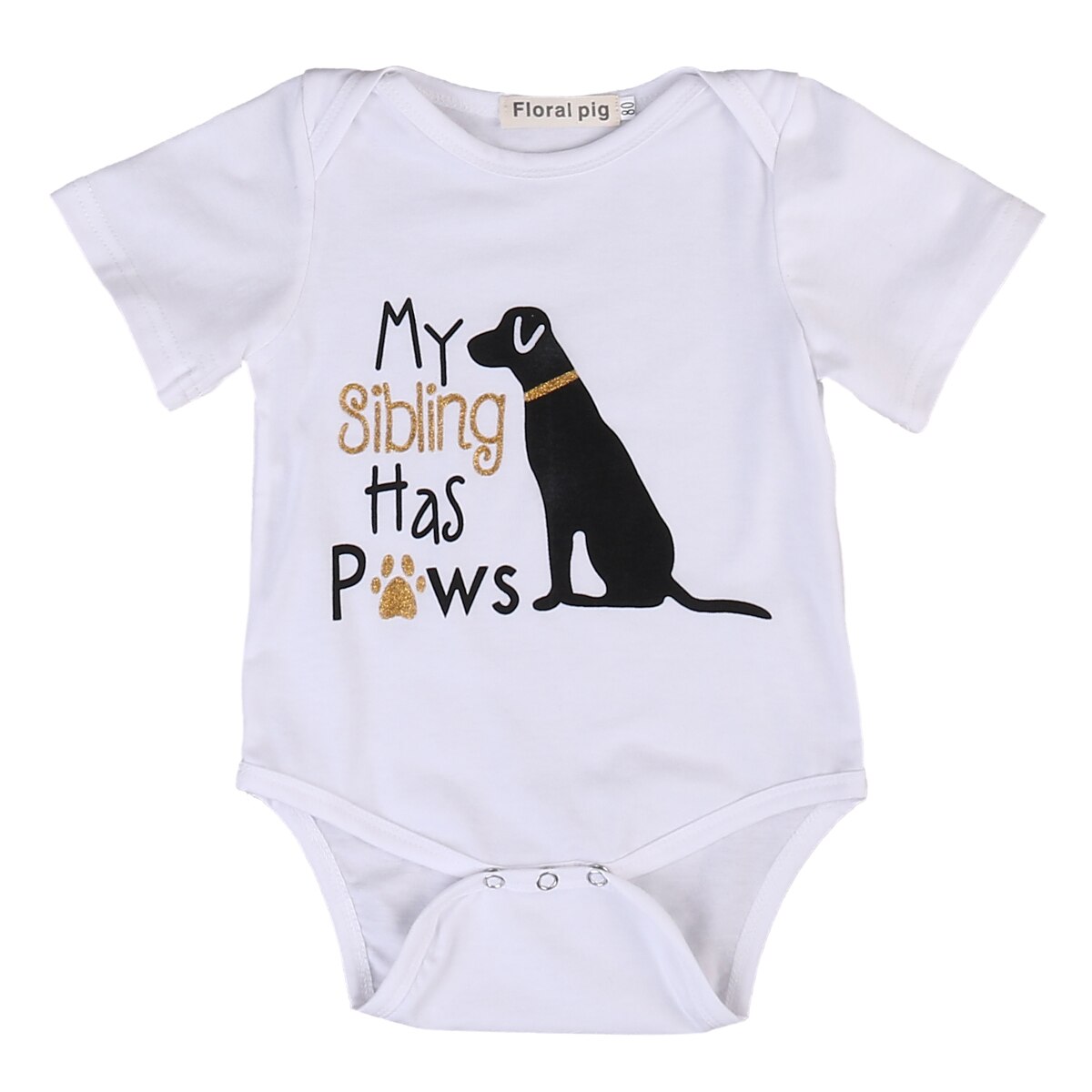 Newborn Toddler Baby Boys Girls Casual Short Sleeve O-Neck Animal Cartoon Print White Romper Jumpsuit Playsuit Outfit 0-18M