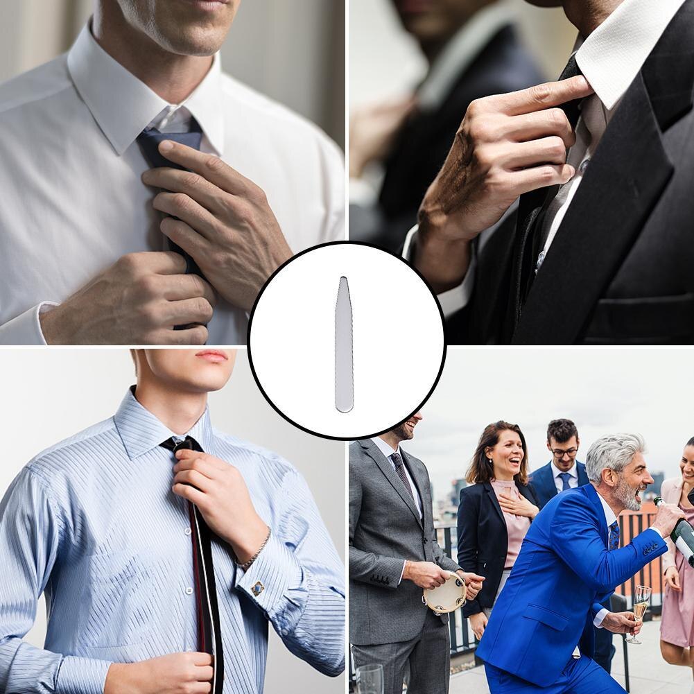 2.5 Inch Collar Support Collar Insert Matte Metal Shirt Collar Transparent Boxed Insert Bamboo Piece Men's Shirt Collar Support