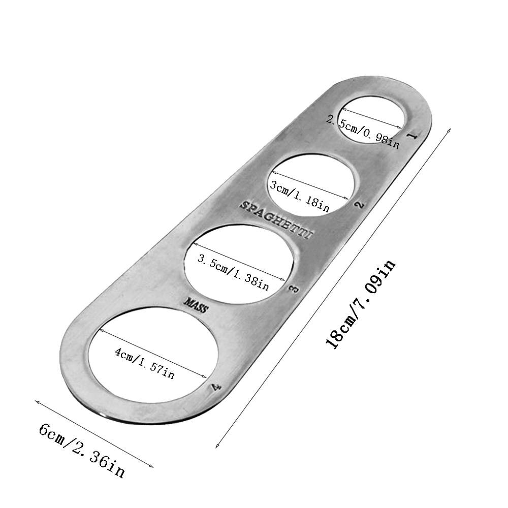 Medidor de espagueti de acero inoxidable, herramienta para Control de porciones de Pasta, 4 porciones