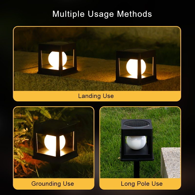 2LEDs Solar- Post Licht draussen Post Kappen Lichter Solar- Zaun Post Lampe Säule Lampen Wasserdicht für Holz Beiträge Terrasse Camping Dezember
