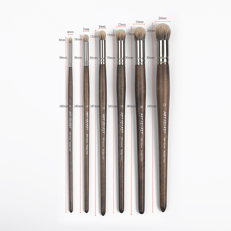 Artsecret # 699 6 stks/set Dassenhaar Dierenhaar Berken Staaf Schilderachtige Stijl Gouache Pen Kunstenaar Olieverfschilderij Borstels: Blauw