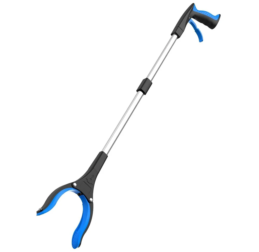 Extensor de pinza plegable, herramientas manuales, recogedores de basura, recogedor de basura plegable, herramientas de recogida, basura larga y práctica: Multicolor