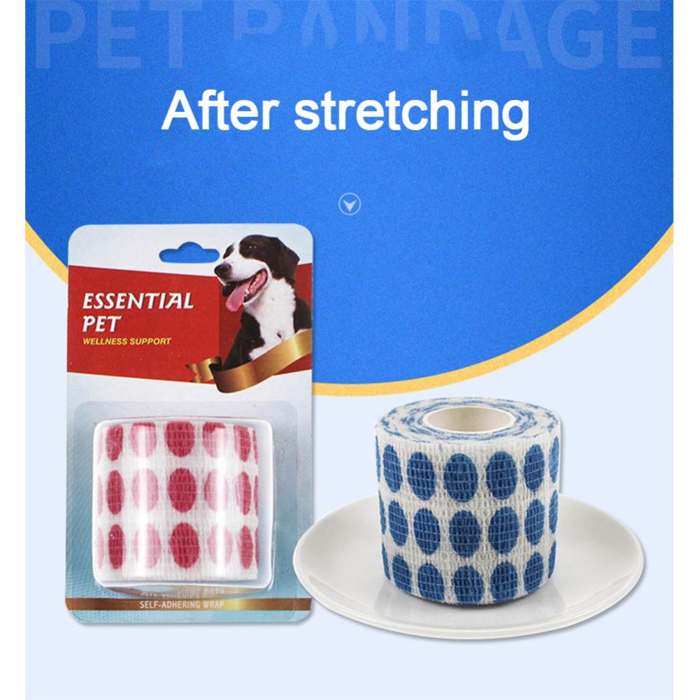 Pet Self Adhesive Tape Dog Cat Elastic Bandage Tape Breathable Sports First Aid Cute Pet Care Accessories Supplies