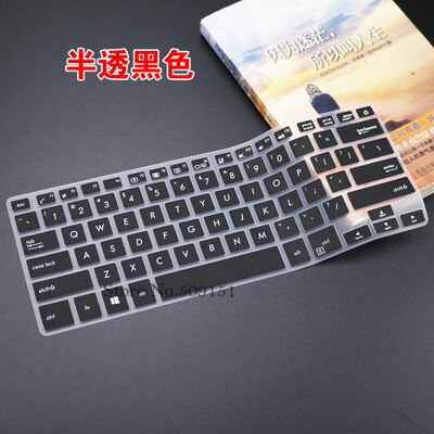 Para Asus E406 E406M E406MA E406SA Y4000 Q405Q 405UA Q405U X405 X405UQ X405UA X405U 14 polegada Teclado do laptop Tampa da pele protetor: Black