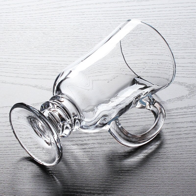 Heat-resistant Thickened glass transparent Irish latte coffee glass cup specialty beer wine cup ice cream glass cup with handle
