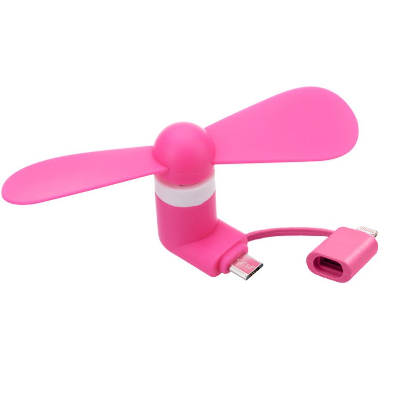 Tragbare Mini 2 in 1 praktisch Fan Mikro USB Adapter Typ Smartphone Für Iphone Android Mikro Hanldheld Kühlung praktisch Fan: 06