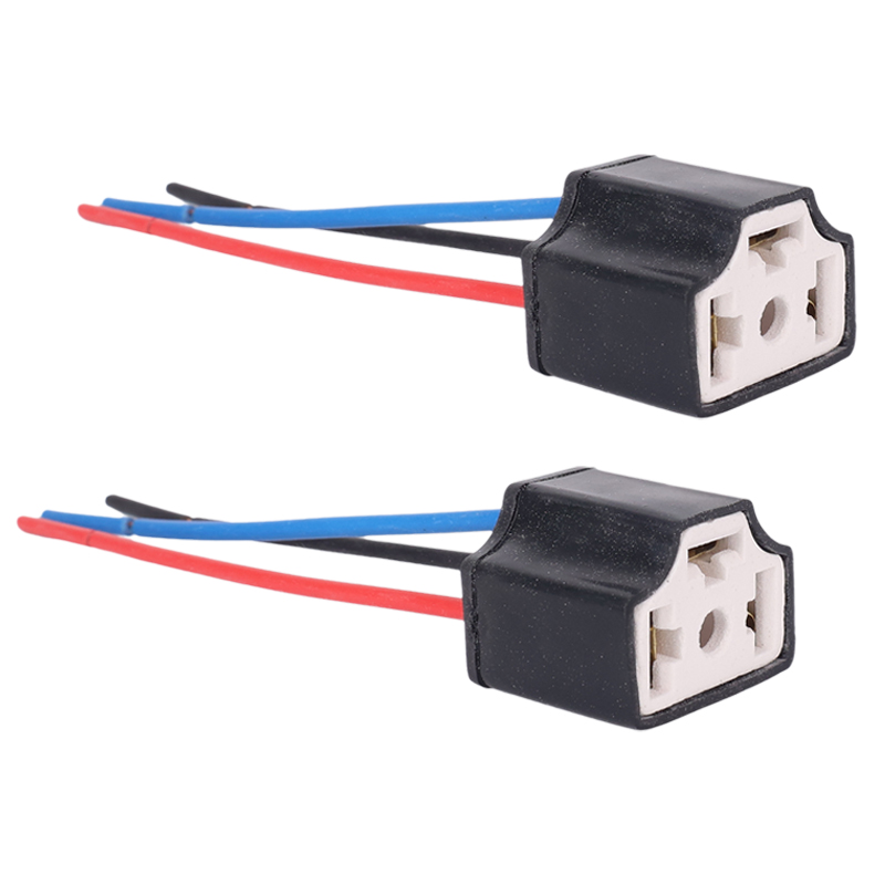 Enchufe de cerámica LED H4, repuesto de faro de coche, reparación de soporte de bombilla, enchufe de conector, enchufe de cable de bombilla H4 automático, 20/2 Uds.: Oro