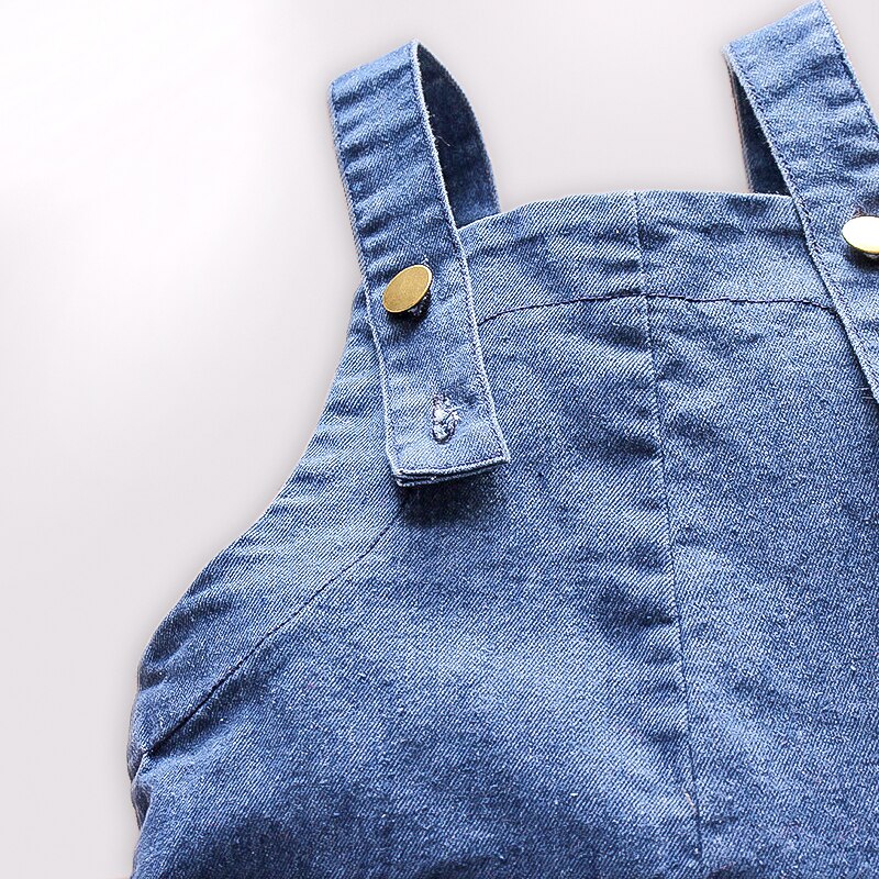 Diimuu Baby Kinderen Jongens Kleding Rompertjes Peuter Kids Overalls Denim Broek Casual Jumpsuits Lange Mouwen Cartoon Broek