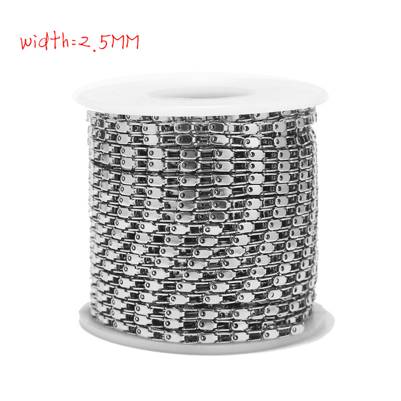 1meter Fahrrad Kette Stil 316L Edelstahl kette Mit Platz Links für DIY schmuck machen 2,5 MM breite: Default Title