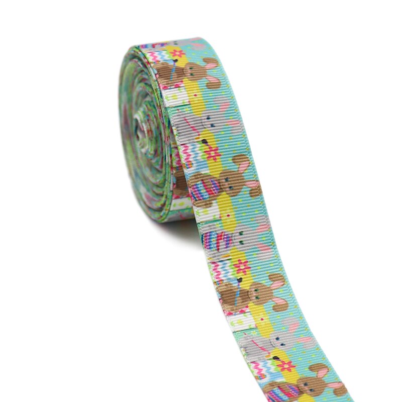 10 Yards 1'' 22MM Easter Printed Grosgrain Ribbons For Hair Bows DIY Handmade Materials Y2020122601: 26867