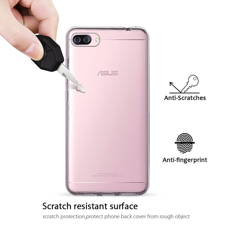 Coque en TPU pour ASUS ZenFone 4 Max ZC520KL / 4 Max Pro Plus ZC554KL, étui arrière en Gel de Silicone souple Transparent, Original
