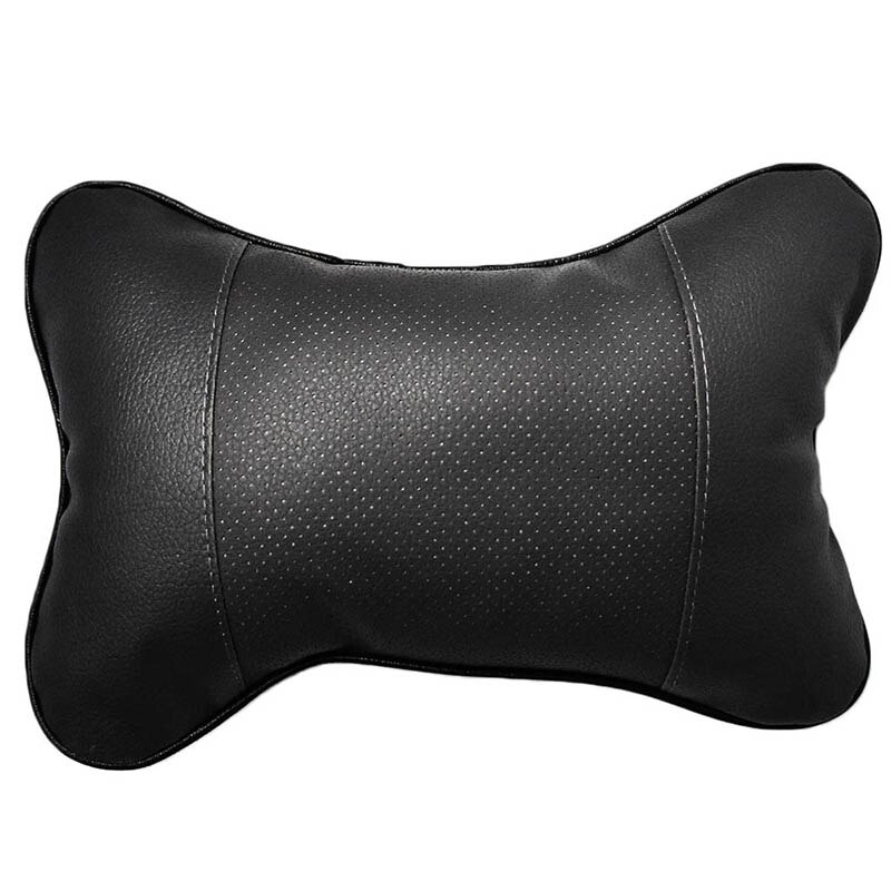 Verkoop Soft Car Seat Kussen Lederen Auto Levert Nekkussen Hoofdsteun Veiligheid Hoofdsteun Auto Kussen Interieur Accessoires: black